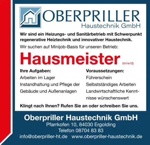 Hausmeister Stellenanzeige © Grafik: peppUP.de