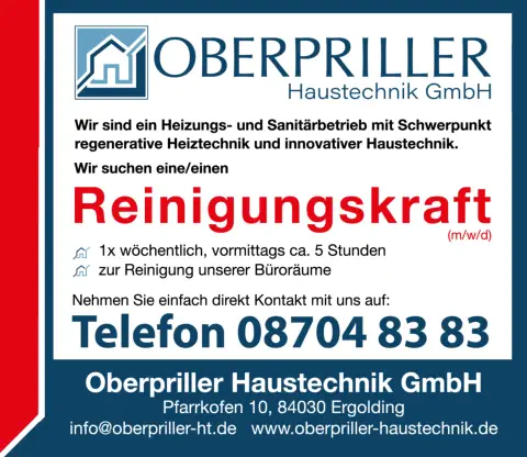 Stellenanzeige Reinigungskraft © Grafik: peppUP.de
