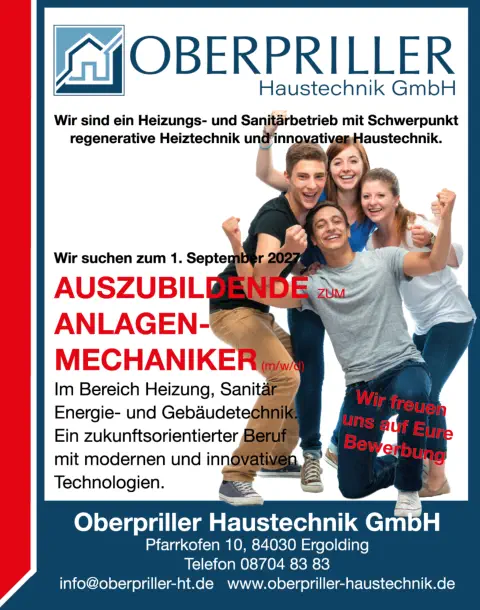 Stellenanzeige AzuBi Anlagenmechaniker © Grafik: peppUP:de