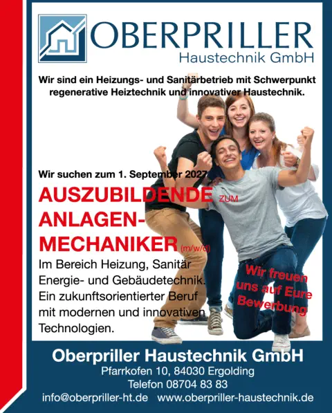 Stellenanzeige AzuBi Anlagenmechaniker © Grafik: peppUP:de