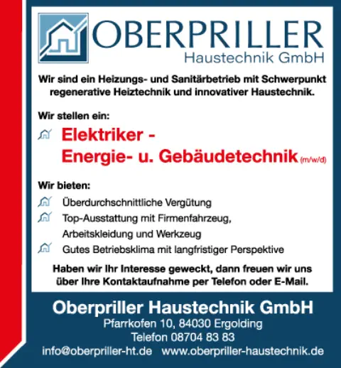 Stellenangebot Elektriker - Enerige- und Gebäudetechnik © Grafik: peppUP.de